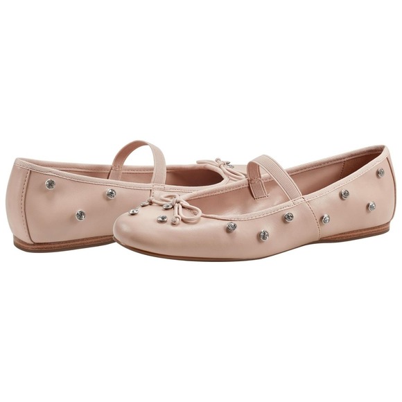 Bandolino Shoes - Bandolino Prity Womens Size 6 M Bow Accent Mary Jane Ballet Flats Pink Slip-on